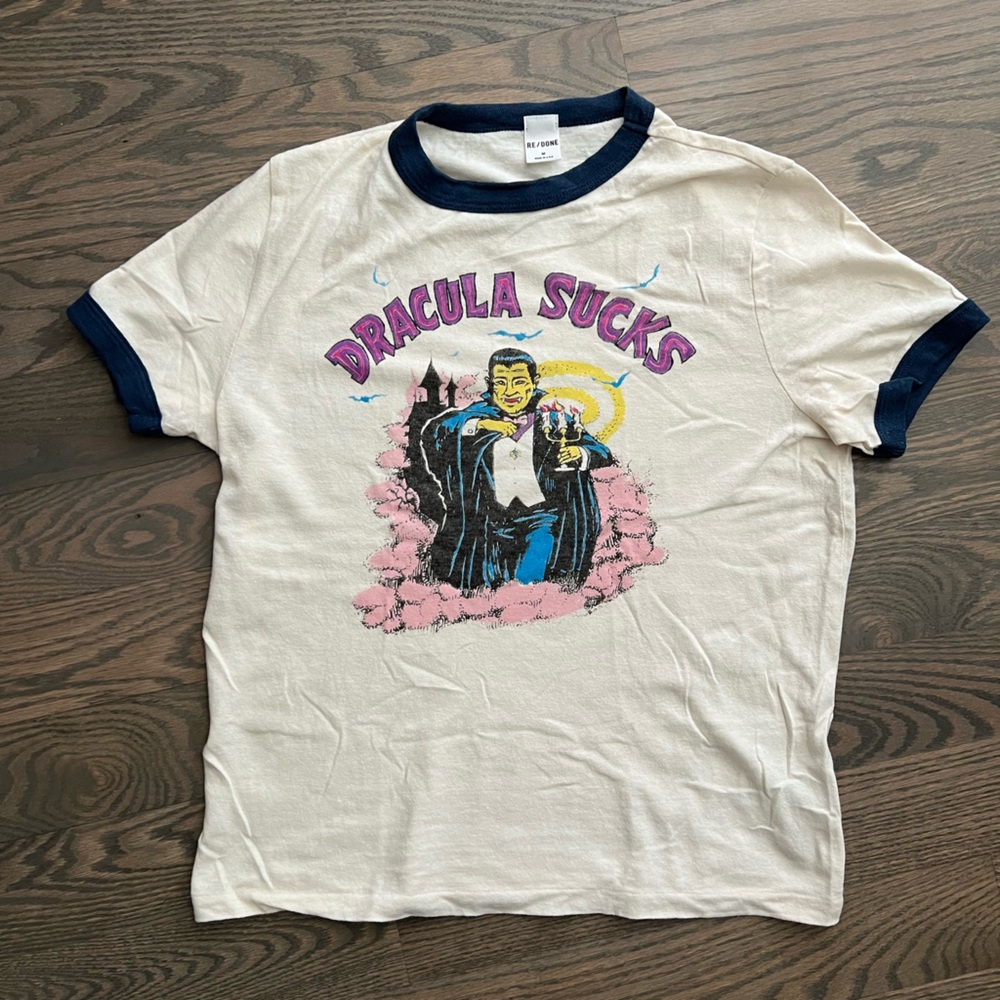 Re/Done “Dracula Sucks” T-shirt - medium